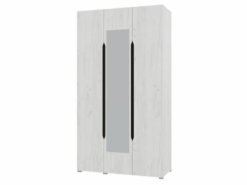 Шкаф 3х створчатый Вега с зеркалом Крафт белый