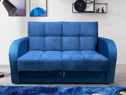 Диван Рэй Клетка 1600х2000 Vivaldi синий велюр