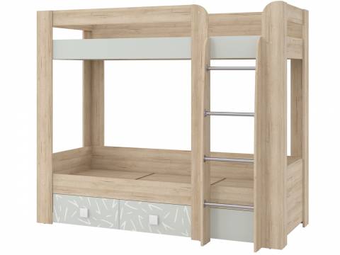 Кровать 2-х ярусная с двумя ящиками Микки 4-2010