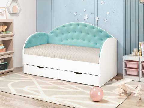 Кровать с мягкими спинками Софа №10.1 800х1600