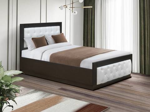 Кровать Венеция 13.1 1200 с подъемным механизмом венге-белый