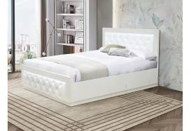 Кровать Венеция 13.1 1400 с подъемным механизмом кожзам белый