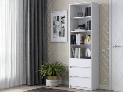 Стеллаж Айден СТЛ06-600 белое дерево