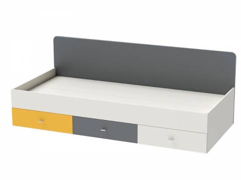 Кровать Клео арт. 010 графит, миндаль, солнечный