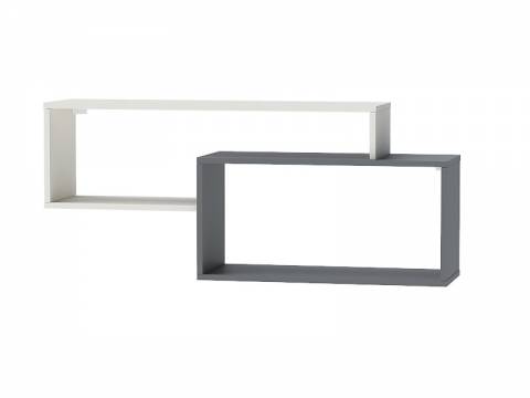 Полка Клео Пл-1 графит, миндаль