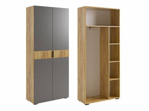 Шкаф двухдверный Бери графит