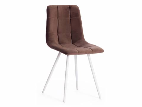 Стул Chilly mod. 7095-1 коричневый barkhat 12/белый