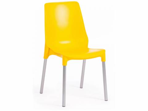 Стул Genius mod 75 желтый/ножки хром