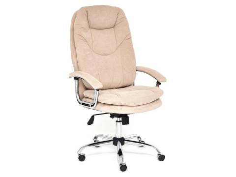 Кресло офисное Softy lux флок бежевый