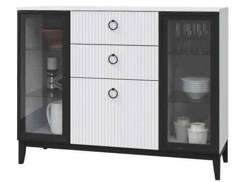 Комод с 2-мя стеклянными дверками Шарлиз