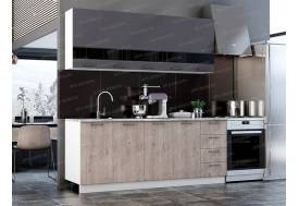 Кухонный гарнитур Астра МДФ 2000 графит софт/дуб галиано