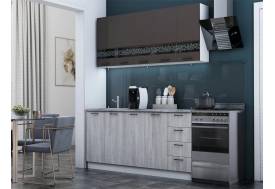 Кухонный гарнитур Милена МДФ 2000 смоки софт/вяз