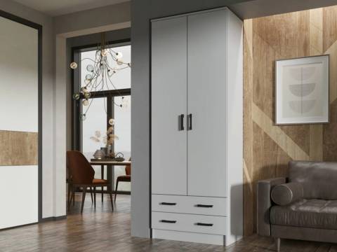 Шкаф Дуэт белый гладкий