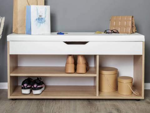 Обувница Liga с откидной крышкой 1055 Дуб сонома