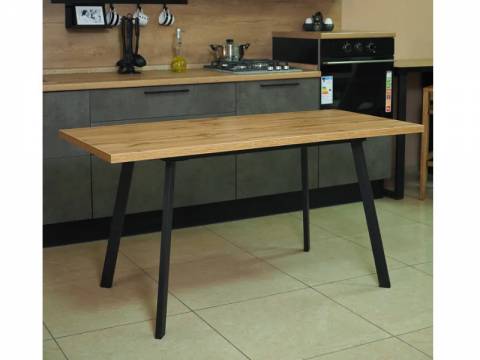 Стол раздвижной Фин Дуб вотан/Черный