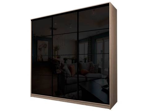 Шкаф-купе Max МШ-25-6-24-222 пленка Oracal черная