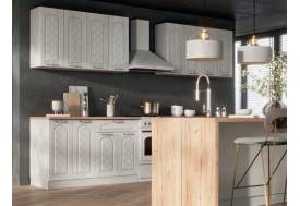 Кухонный гарнитур Милана 2400 мм Белое дерево