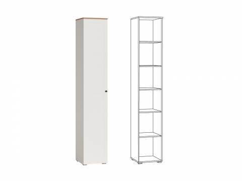 Шкаф-пенал 13.227 Остин Белый шагрень