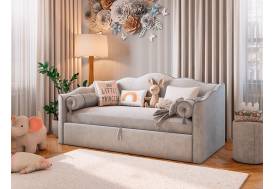 Кровать софа Лея 900 велюр галька/графит