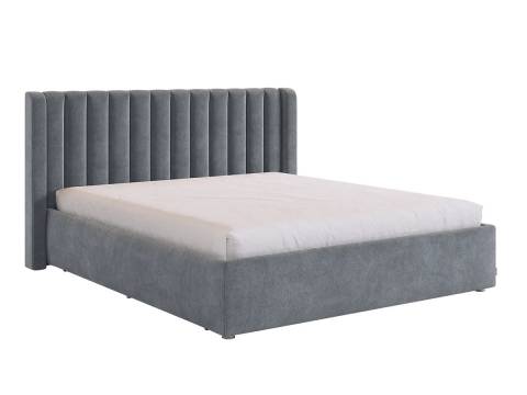 Кровать Ева 1600 велюр графит
