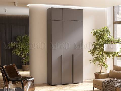 Шкаф двухстворчатый Норд 800 с антресолью графит МГ