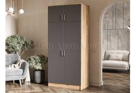 Шкаф 2-х створчатый Миф Графит/Дуб Крафт