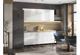 Кухонный гарнитур Челси 2000 мм Белый глянец холодный