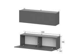 Шкаф навесной Денвер Графит серый