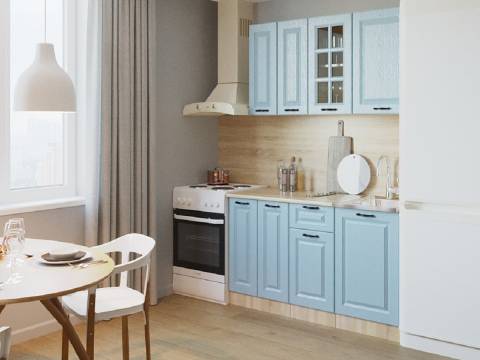 Кухонный гарнитур арт 2 Роял Вуд Голубой Вегас 1500 мм