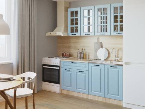 Кухонный гарнитур арт 13 Роял Вуд Голубой Вегас 1600 мм