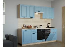 Кухонный гарнитур арт 19 Роял Вуд Голубой Вегас 2450 мм