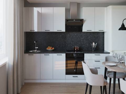 Кухонный гарнитур арт 2 Белый глянец 2800 мм