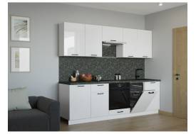 Кухонный гарнитур арт 19 Белый глянец 2450 мм