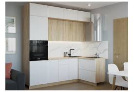 Кухонный гарнитур арт 3 Тальк Дуб сонома 2400х1400 мм