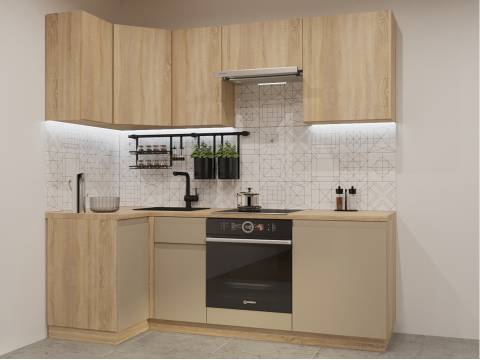 Кухонный гарнитур арт 10 Лайн Дуб сонома Пикрит 1000х2200 ммм