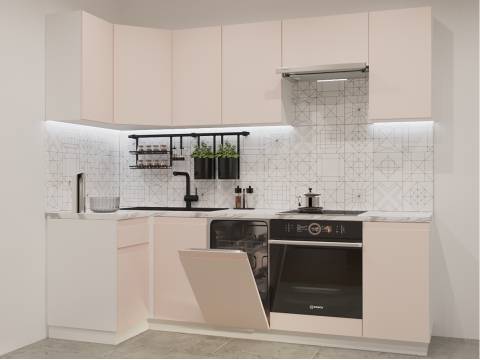 Кухонный гарнитур арт 25 Лайн Фарфор 1000х2450 мм