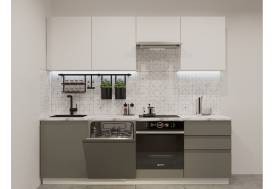 Кухонный гарнитур арт 39 Лайн Тальк Обсидиан 2400 мм