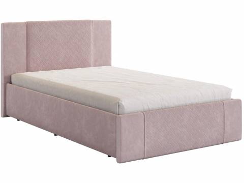 Кровать Хлоя 1200 велюр нежно-розовый