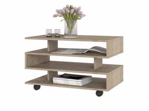 Стол журнальный №3 ВНК дуб крафт серый