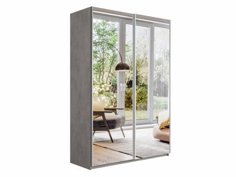 Шкаф-купе Прайм 2-х дверный 1200 два зеркала Бетон