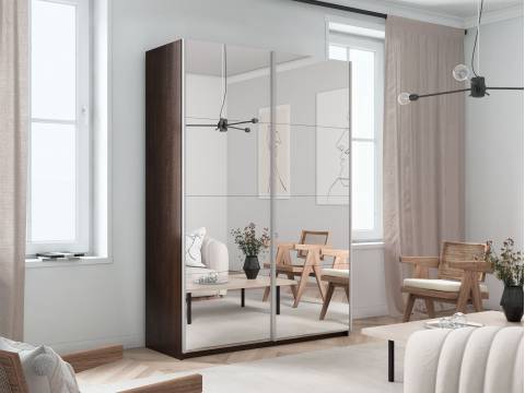 Шкаф-купе Прайм 2-х дверный 1600 два зеркала Венге