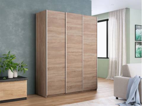 Шкаф-купе Прайм 3-х дверный 2100 три ДСП Сонома