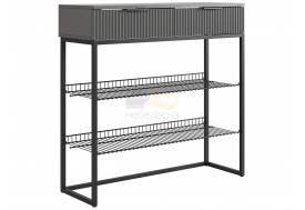 Обувница Классная 1 графит матовый/черный муар