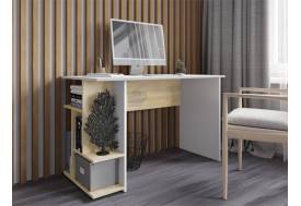 Стол компьютерный СКМ-6 белый/дуб сонома