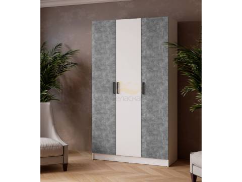 Шкаф комбинированный Ларс 1200 без зеркала белый/ателье светлое