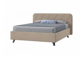 Кровать Николь с ПМ 1600х2000 мм микровелюр бежевый