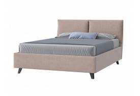 Кровать Сандра с ПМ 1400х2000 мм рогожка бежевый