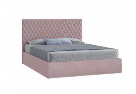 Кровать Стелла с ПМ 1800х2000 мм микровелюр розовый