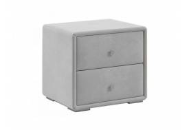Тумба прикроватная Твист микровелюр светло-серый