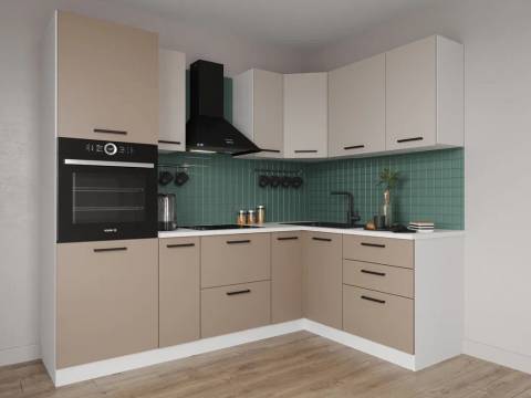 Кухонный гарнитур Каппучино 2400х1600 МДФ